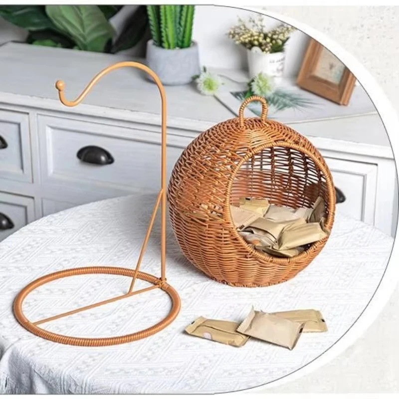 Imitation rattan country style storage basket, creative home storage basket