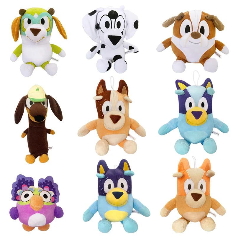 21-30cm Bluey Bingo Cute Plush Honey Snickers Winton Family Kawaii Plush Doll Toys Animation Peripheral Childrens Birthday Gifts