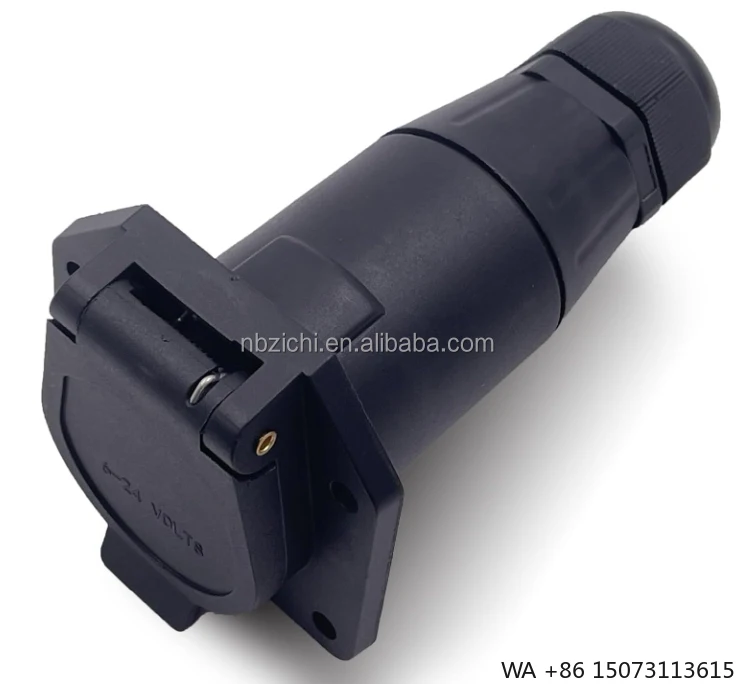 アメリカ製7ピン防水トレーラーソケット-車両側rvブレード7ウェイ-トレーラーコネクターソケット-7ピン-トレーラーソケット