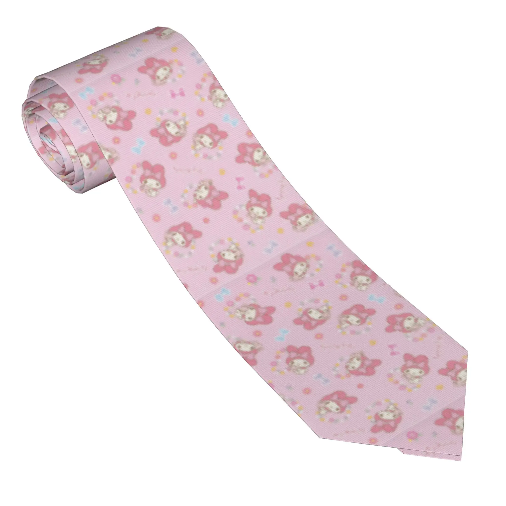 

Pink Cute Kawaii My Melody Cartoon Necktie Men Slim 8 cm Narrow Neck Tie for Men Daily Wear Gravatas Wedding Cosplay Props