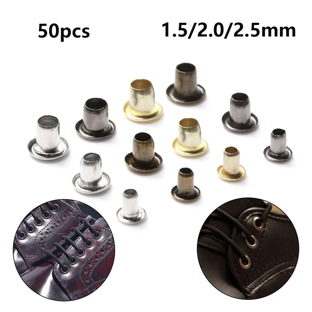 50 Pcs Mini Metal Eyelet Buttons Metal Buckle Snap Buttons DIY Doll Belt Buckles Clothes Sewing Accessory Doll Bags Accessories