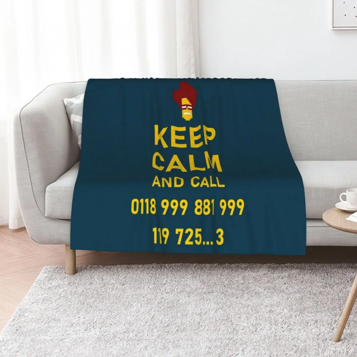 KEEP CALM and call 0118 999 881 999 119 725... 3 IT CROWD Throw Blanket Kid'S Decorative Beds Multi-Purpose Bed Blankets