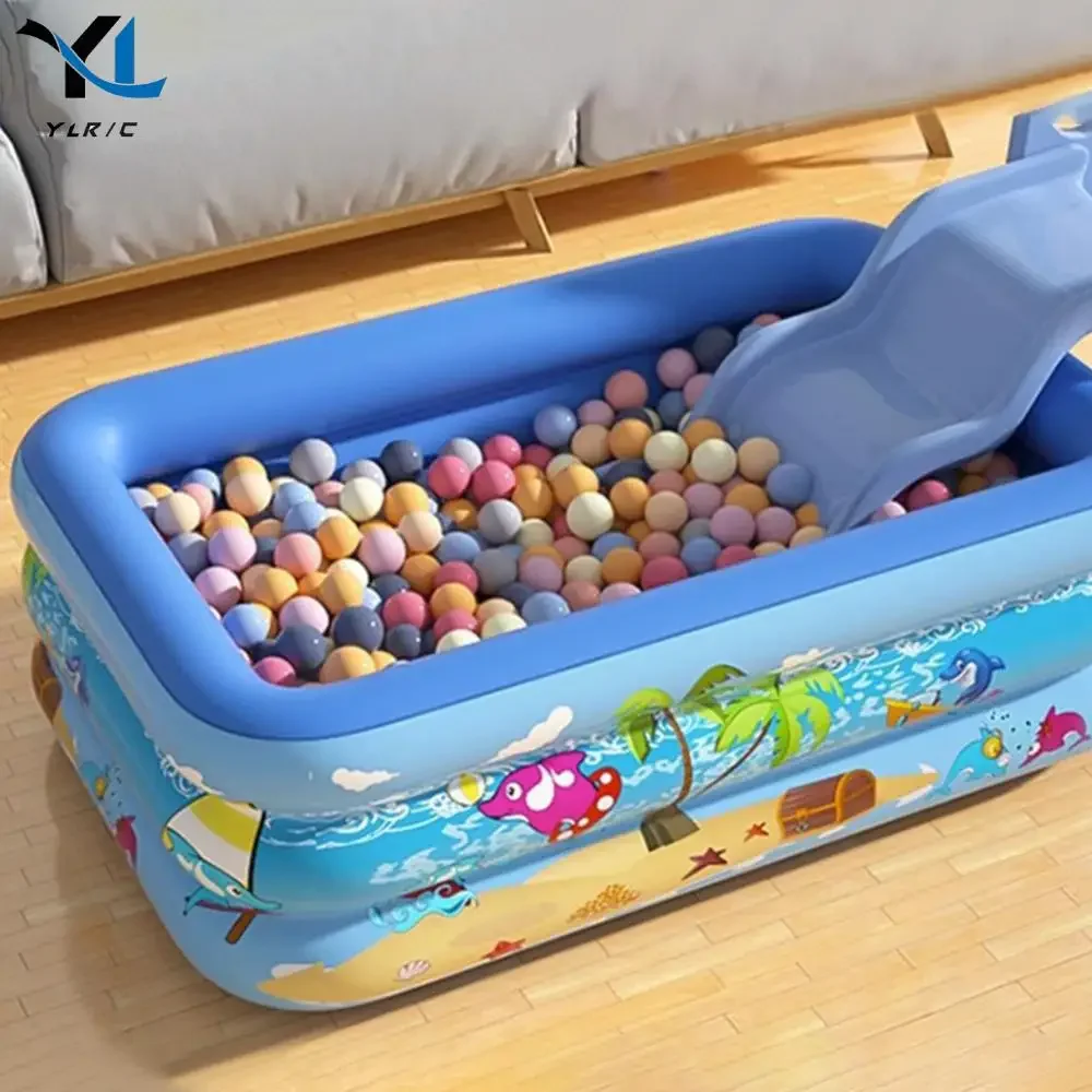 حمام سباحة قابل للنفخ PVC حوض استحمام للأطفال نمط كرتوني سماكة حمام سباحة ألعاب احتفالات صيفية للأطفال الصغار #3