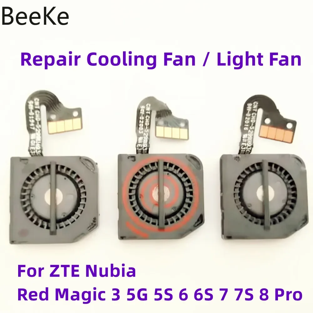 Repair Fans Original For ZTE Red Magic 5G 5S 6 6S 7 7S 8 8S 9 Pro Plus Built-in Radiator Heat Sink Cooling RGB Light Fan Replace