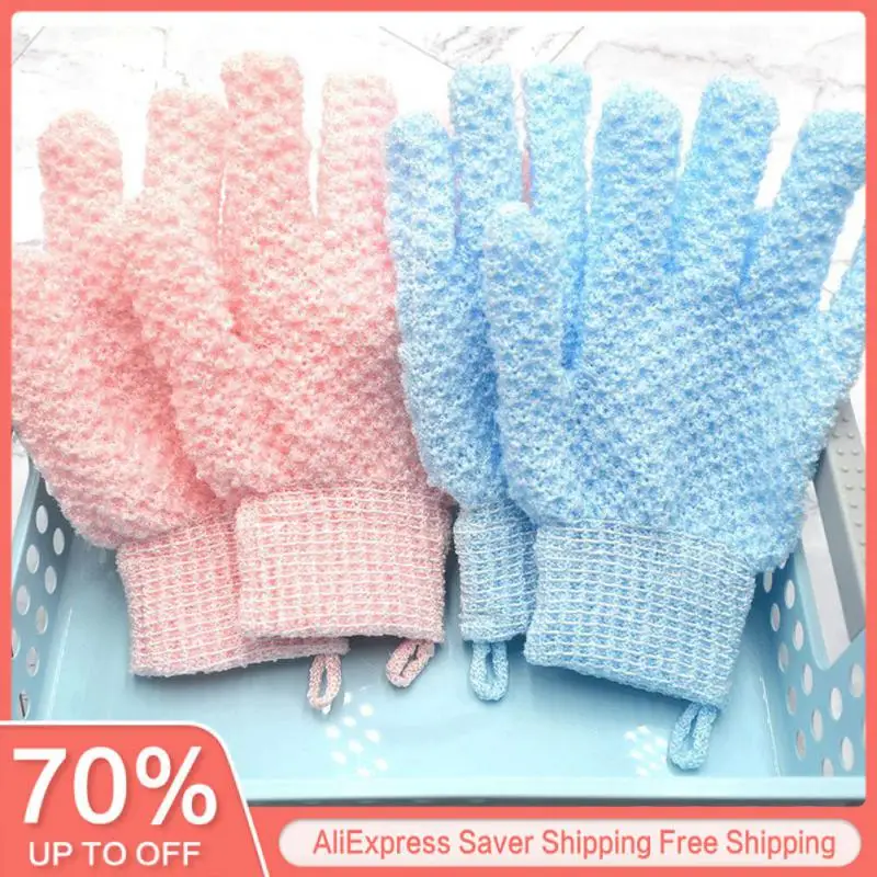 2/1PCS Bath For Peeling Exfoliating Gloves Mitt Shower Scrub Gloves Massage For Body Scrub Sponge Wash Skin Moisturizing SPA