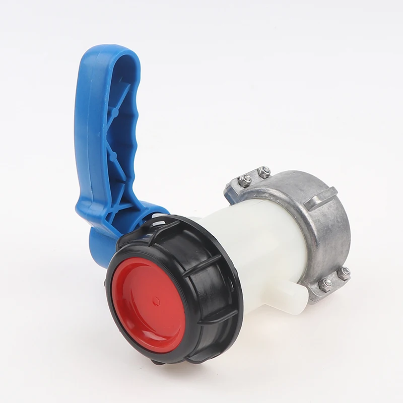 IBC Tote Tank Adapter 62mm 75mm 1000L IBC Butterfly Valve Switch Drain Adapter Aluminum Alloy Garden Irrigation Valve