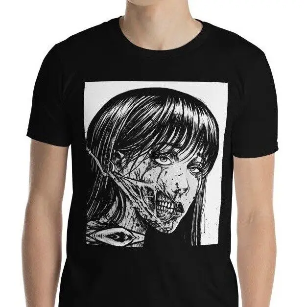 Anime Girl Horror Manga Creepy Disgusting Short-Sleeve Unisex T-Shirt