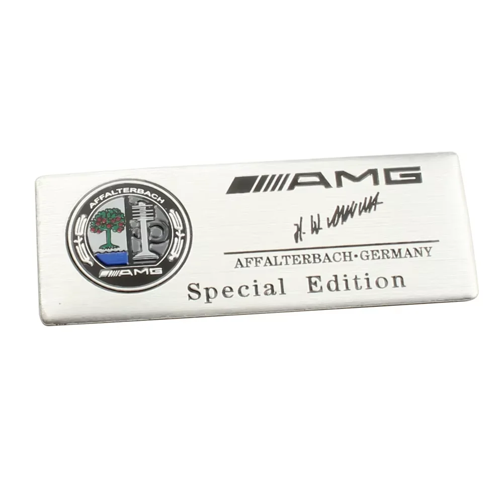 Aluminum Alloy Car Styling Badge Sticker For Mercedes Benz AMG Brabus Carlsson W108 W124 W126 W140 W168 W169 W176 W177 W203
