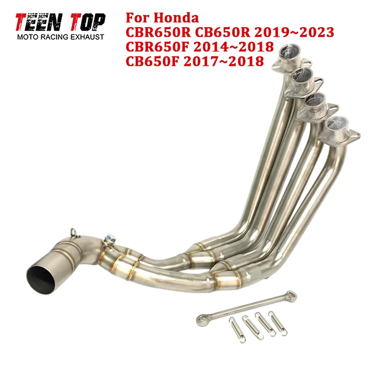 

Underbike Motorcycle Exhaust Pipe For Honda CBR650R CB650R Front Link Pipe CBR650F CB650F Exhaust Header 51mm Front Escape Moto