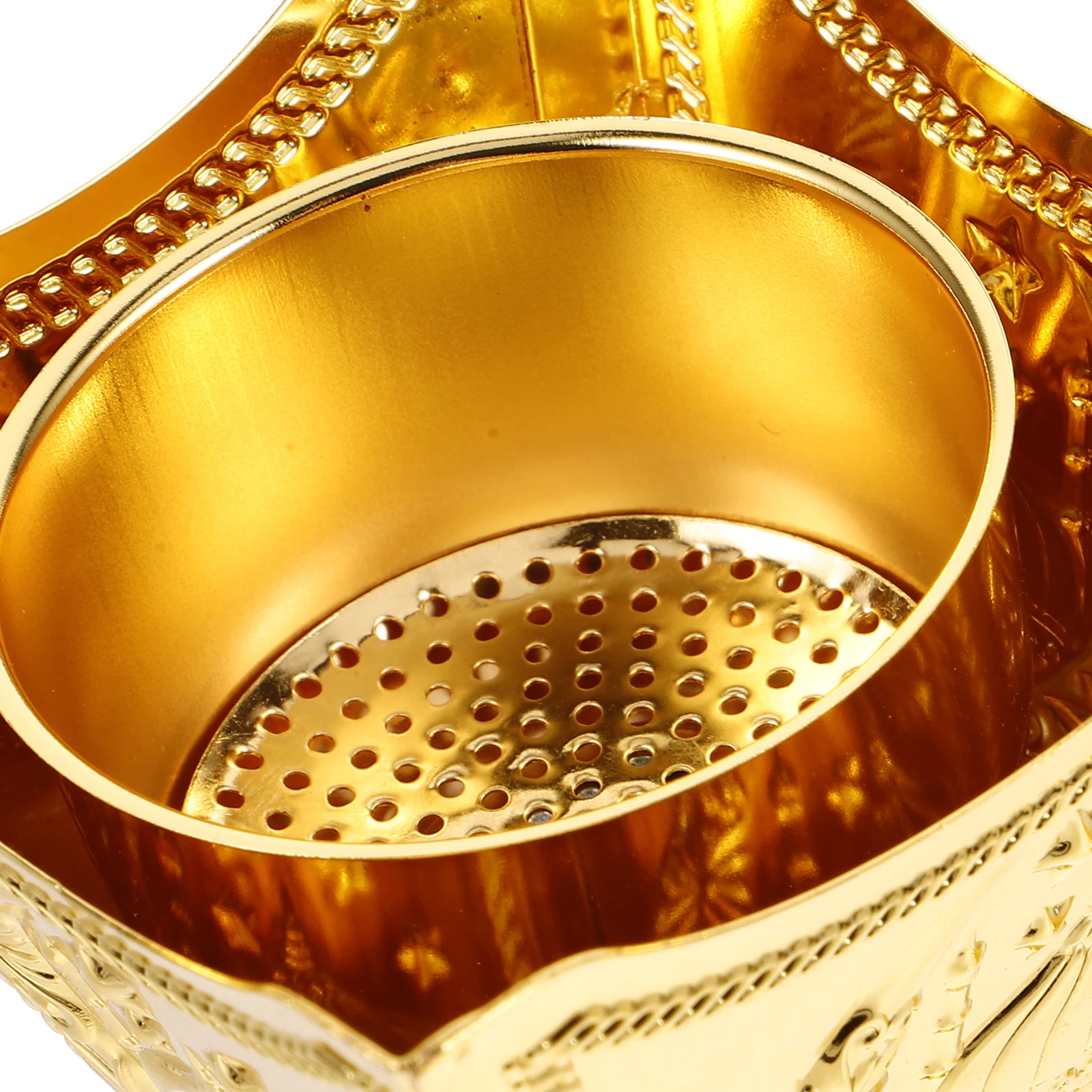 

Golden Incense Burner Candlestick Decorative Censer Iron Wax Melt Burner Stable Tabletop Holder Fine Craftsmanship Yoga