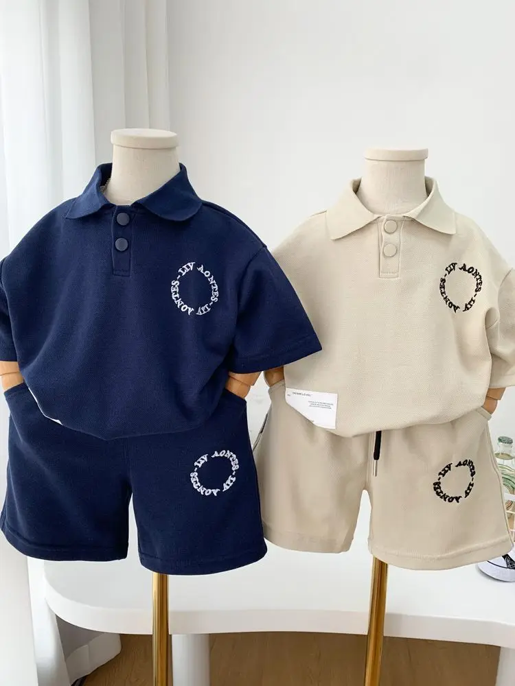 

Boys' Summer Suit 2023 New Children Handsome Casual Two-Piece Children's Loose Clothes