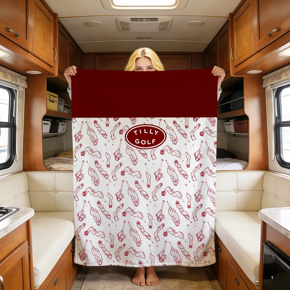 Fashion Luxury Art Brand Vintage T-tilly golf Soft Warm Plush Blanket Dorm Sofa Living Room Hogar Bedroom Gift Nap Home Flannel