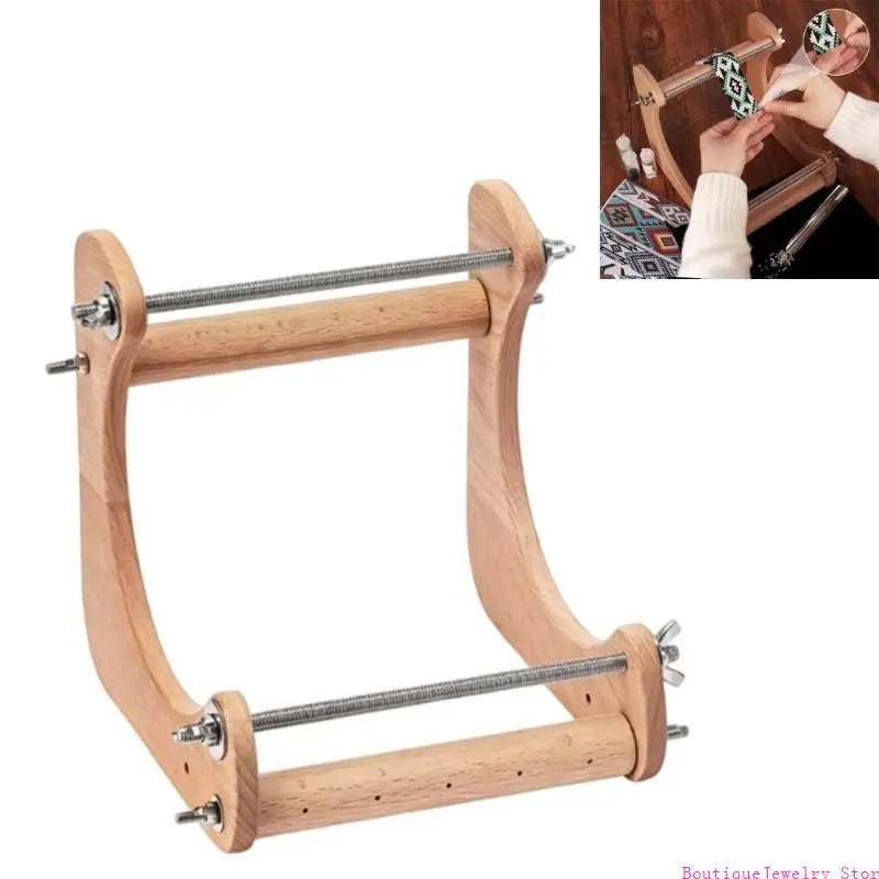 E1PE Wooden Bead Loom Machine For Jewelry Craft Ergonomic 45 Degree Work Surfaces For Comfortable
