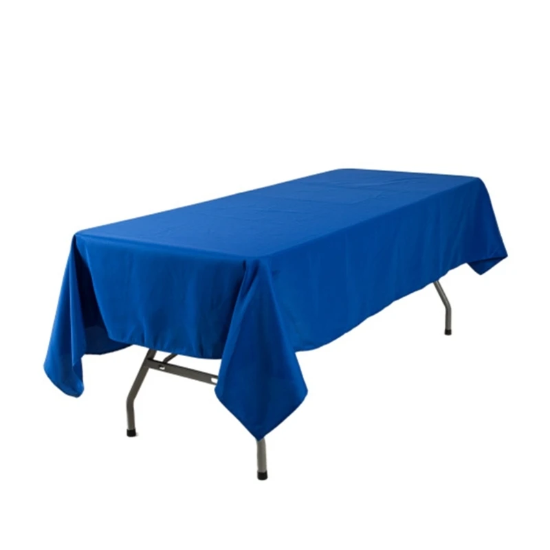 

WrinkleFree Polyester Tablecloth In Blue Elegant Rectangular Design Table Cover For Camping Weddings And Home Decors