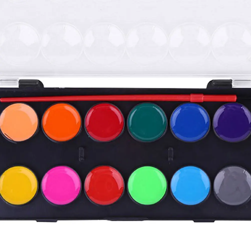 

18 Colors Watercolor Pigment Set High Saturation Portable Solid Gouache Paints Bright Perfect for Watercolor Art