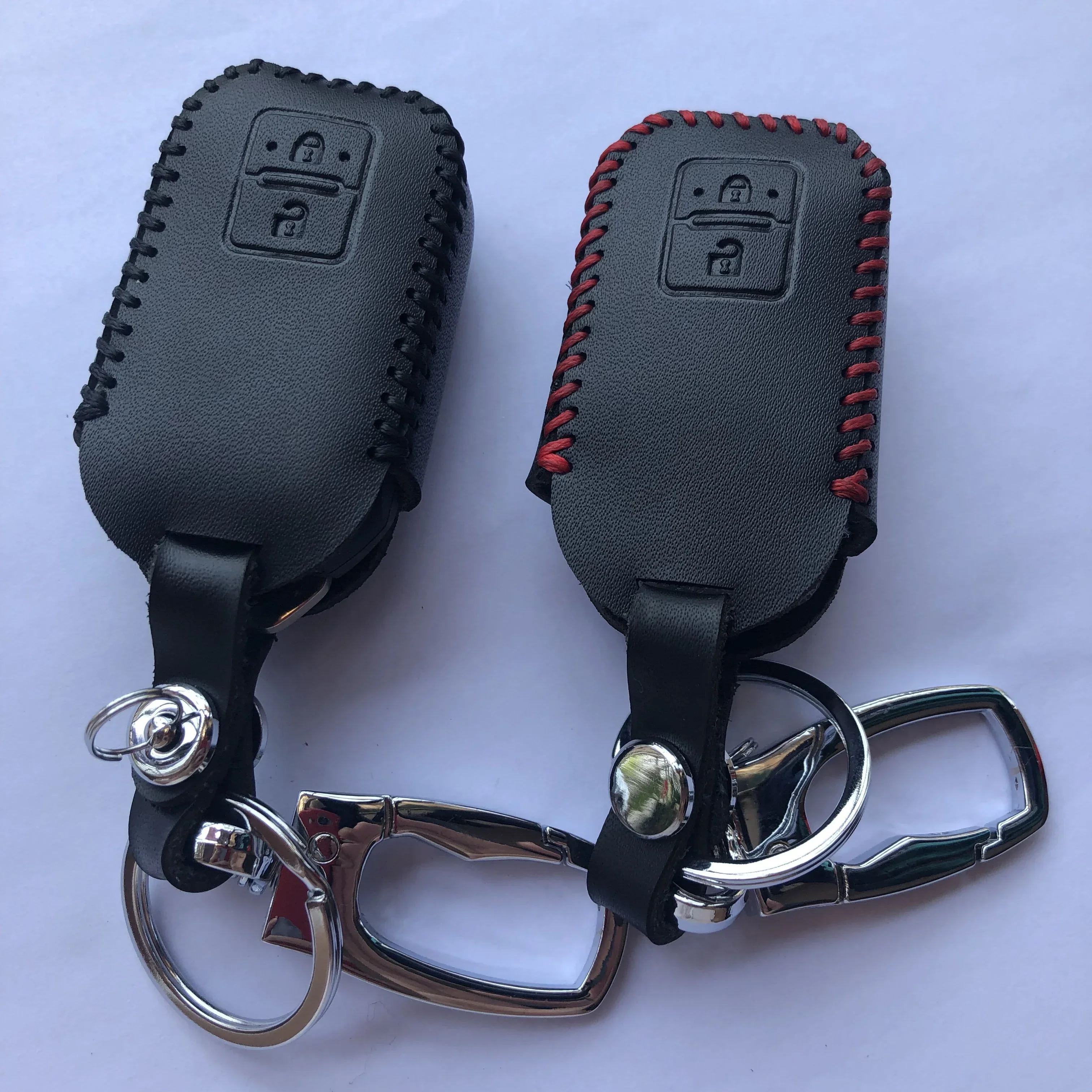 Genuine Leather Remote Key Covers For Suzuki 2 Button Swift Wagon R Japan Monopoly 3C Funda Holder Keychain