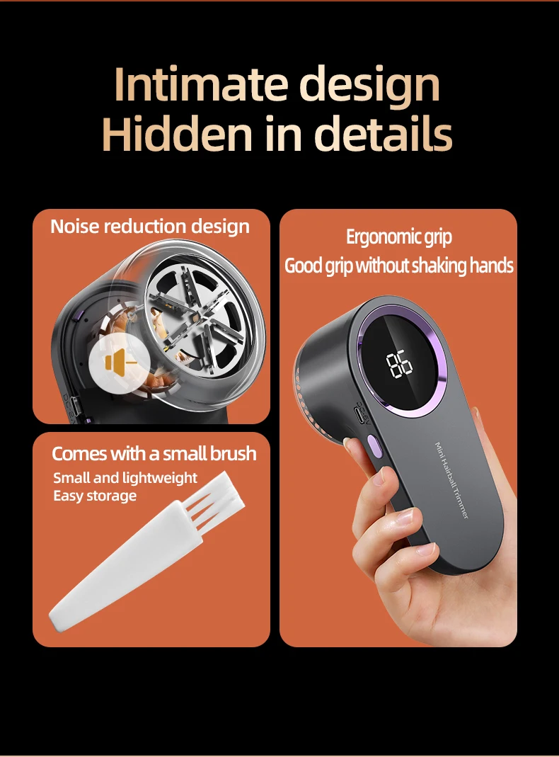 Lint Remover USB Charging Electric Pellet Machine Hair Ball Lint Trimmer Portable Electric Clothes Lint Machine High-speed Moto