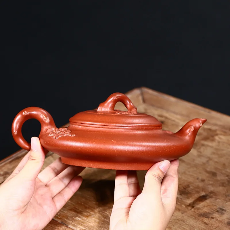 Handmade Yixing Pure Purple Clay Teapot With Plum Blossom Design High-End Set For Brewing Tea