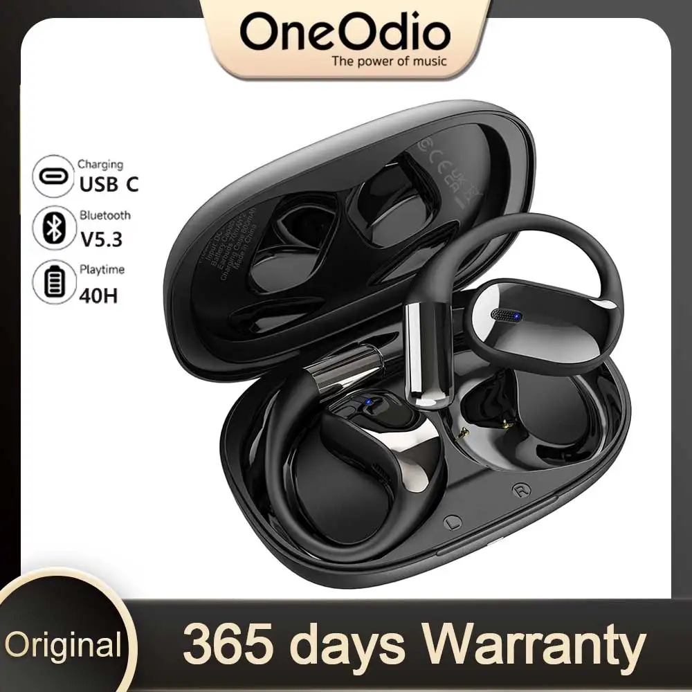 Oneodio SuperEQ T44 Bluetooth 5.3 Wireless Headphones Open Ear OWS Earphones Headset Earbuds 40 Hours Playback,4 ENC mic