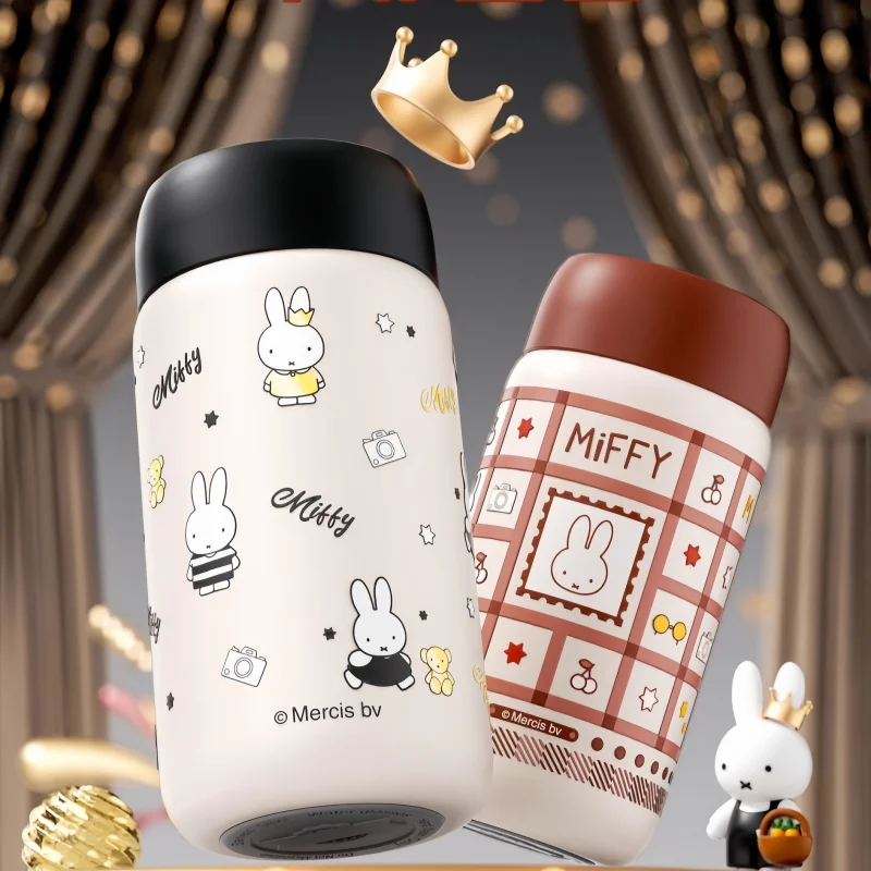 380ML Miffy Thermos Cup 316 Stainless High Quality Creative with Lid Cold Drink Cup Student Portable Mini Thermos Water Cup Gift - view 2
