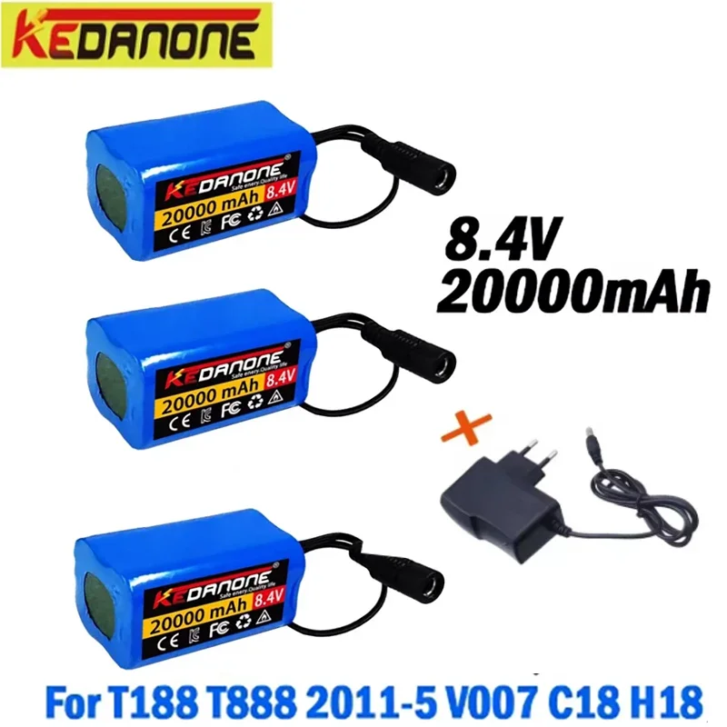 

For 8.4V 20000mAh battery T188 T888 2011-5 V007 C18 H18 So on Remote Control RC Fishing Bait Boat Parts+charger