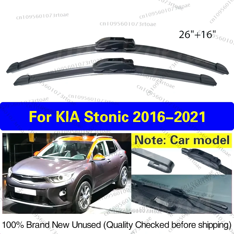 

Car Wiper Blades For Kia Stonic 2016 2017 2018 2019 2020 2021 Windshield Windscreen Front Window Blades 26"+16" Car Accessories
