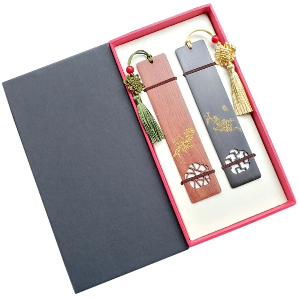 

2Pcs Chinese Style Bookmarks Elegant Bamboo Design for Gifts Stationery Craft Projects Reader Writer Student Decoration