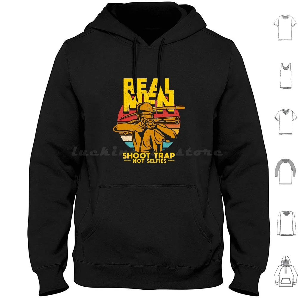 Retro Vintage Trap Shooting For Skeet Shooters Shoot Hoodie cotton Long Sleeve Trap Shooting Skeet Clay Target Shooters