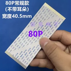 80Pin W/ Hook AWM 20706 / 20861 105C 60V VW-1 FFC Ribbon Cable 80P Flexible Flat Cable Multiple Widths