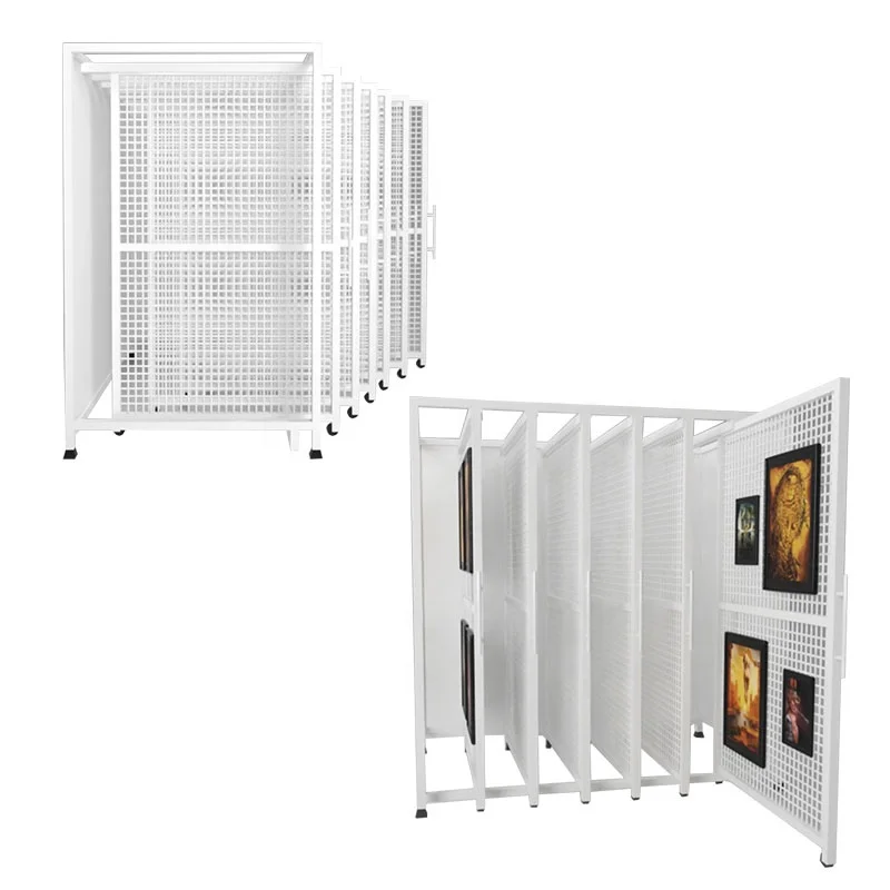 

2025Tsianfan Idea Metal Mesh Pull-Out Slider Decor Carpet Fabric Rug Wall Hanging Oil Painting Canvas Artwork Display Rack Stand