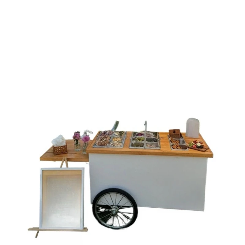 

Metal Candy Cart Detachable Food Cart Mobile Commerce and Decorative Deli Cart