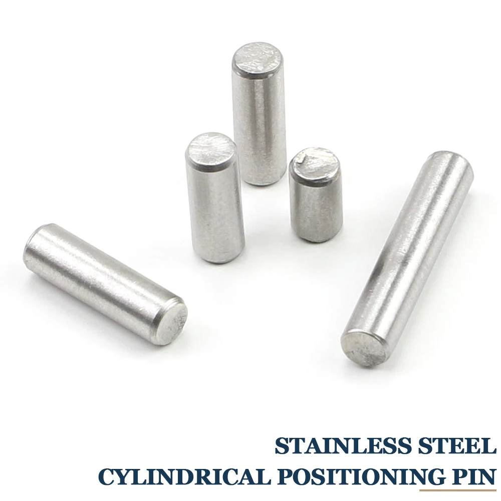 2-55pcs Cylindrical Pin Metal Dowel Pins M2 M2.5 M3 M4 M5 M6 M8 M10 Stainless Steel Locating Parallel Pins Solid Lock Pin