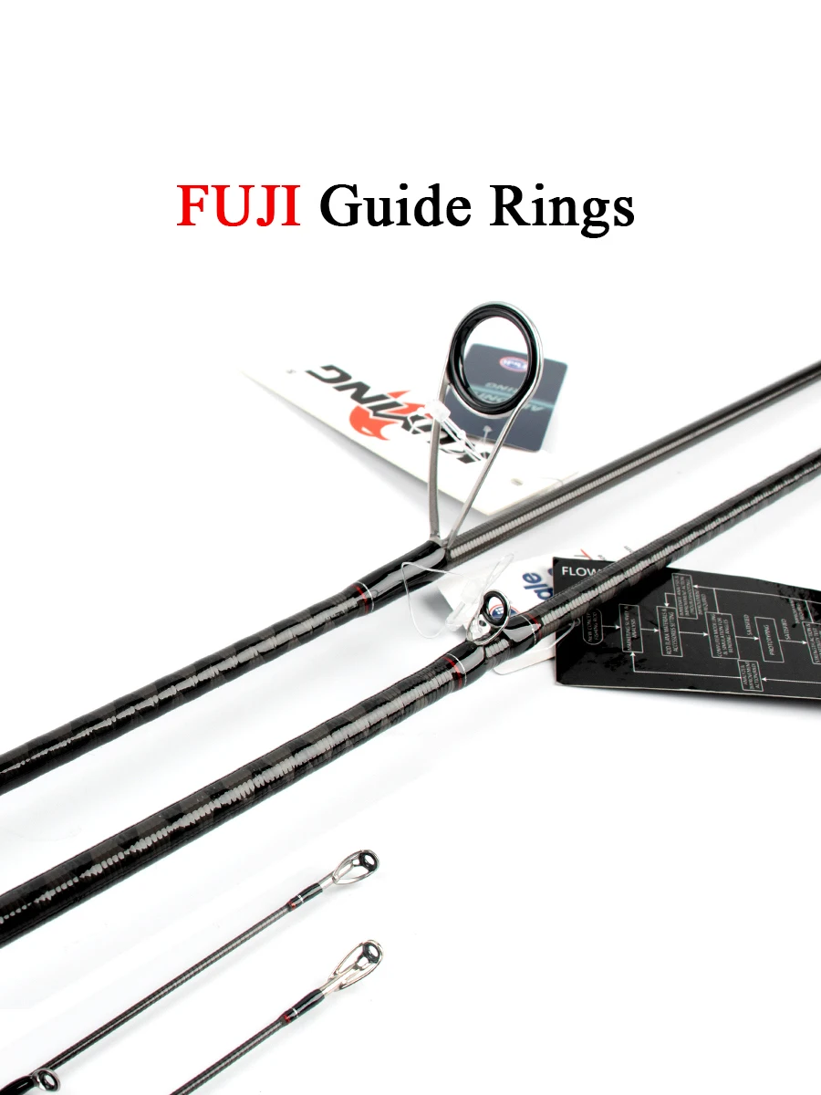 KUYING-CONQUEROR Bass Master Fishing Lure Rod، 6.6-6.9 قدم، M، ML Fast Action، طُعم صب دوار من الكربون FUJI، محيط مائي ملح