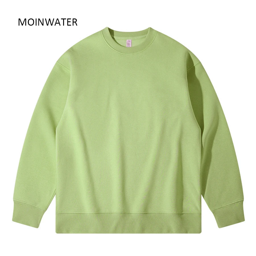 MOINWATER 2023 New Women Thick Liner Beige Sweatshirts Female Solid Soft Warm Winter Hoodie Royal Blue Casual Basic Tops MH2256