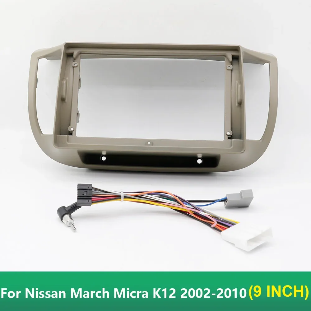 

9 Inch Car Frame Fascia Adapter Decoder Android Radio Audio Dash Fitting Panel Kit for Nissan March Micra K12 2002-2010
