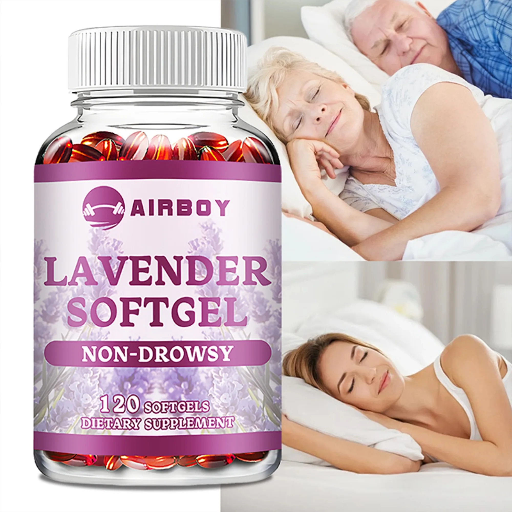 

Lavender Softgel 80mg - Easing Fatigue and Nurturing Sleep, Relax - 120 Capsules
