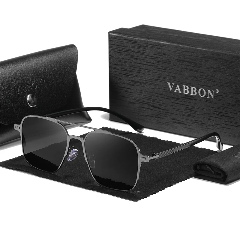 Vabbon جديد الاستقطاب النظارات الشمسية الرجال جسر مزدوج النظارات الشمسية الأشعة فوق البنفسجية حماية في الهواء الطلق الصيد نظارات للقيادة، هدية مميزة 9470