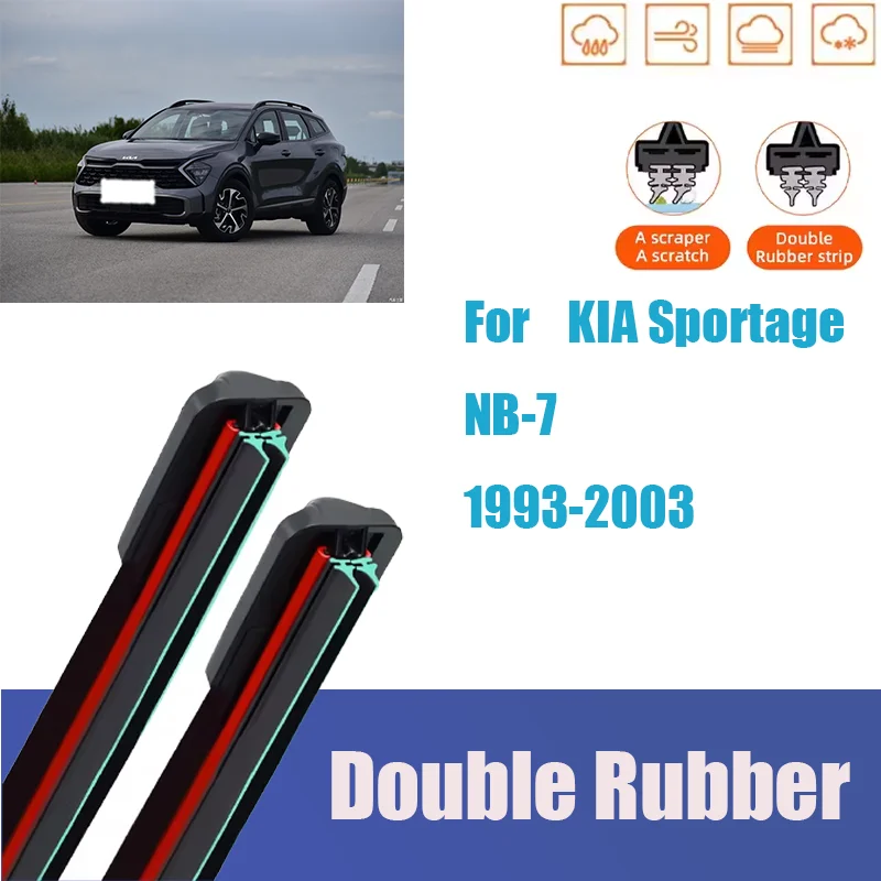 

Car Wiper for KIA Sportage NB-7 1993-2003 20" + 19" Front Wiper Blades Brushes Cutter Accessories 1999 2000 2001 2002 2003