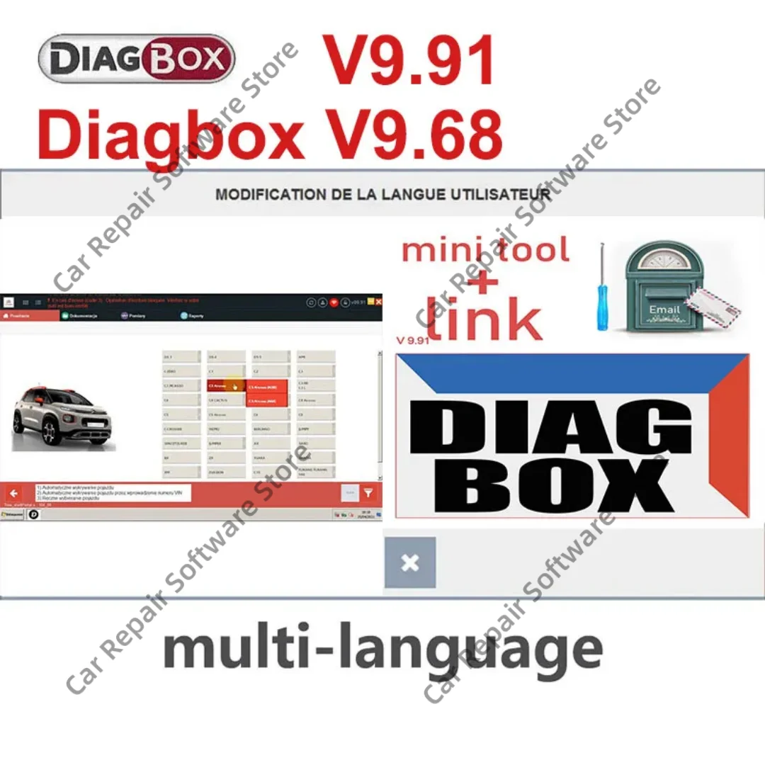 Diagnostic Tool Diagbox V9.91 V9.68 Full Update For Lexia3 PP2000 Lexia-3 For Citroen/Peogeot read fault codes system testing