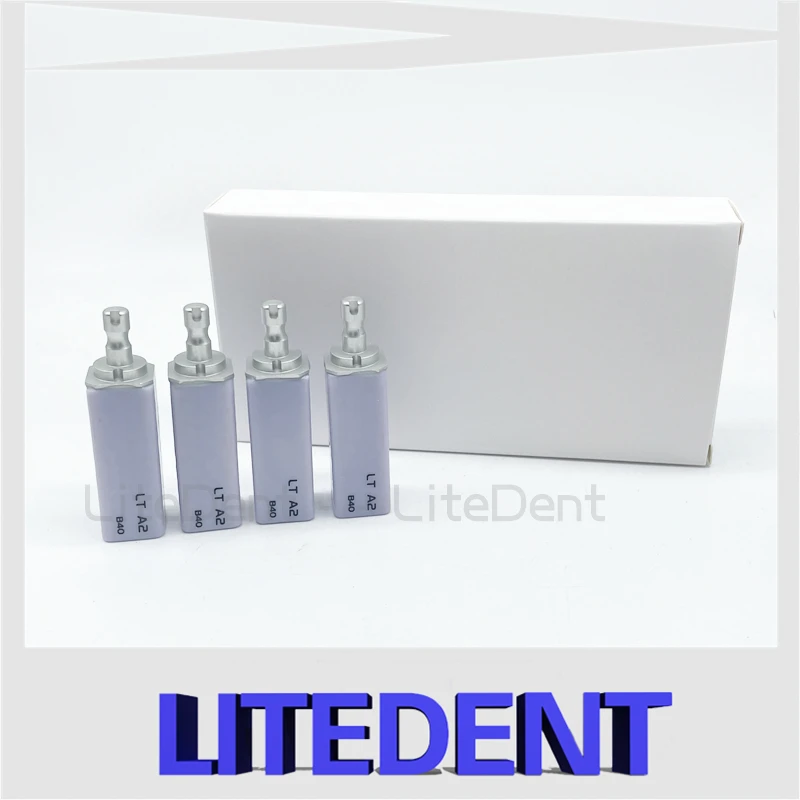 

4Pieces/ Box B40 CAD CAM Emax Block LT HT Dental Glass Ceramic Lithium Disilicate Ingot For Fabrication