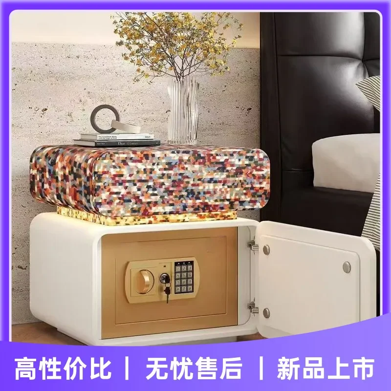 for Italian Light Luxury Hidden Safe Bedside Table Integrated Small Anti-Theft Household Atmosphere Light Solid Wood Locker