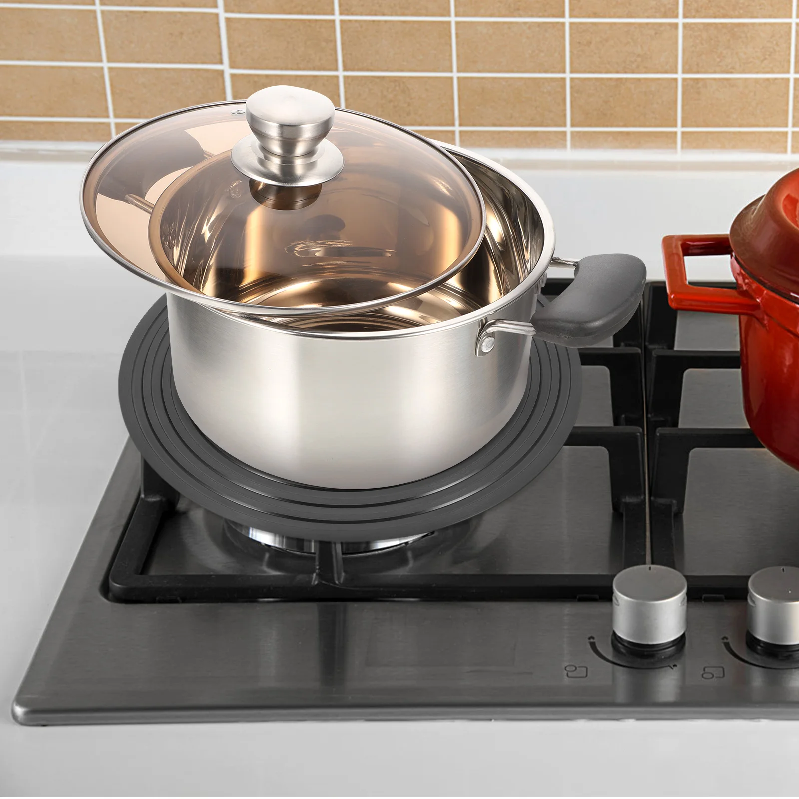 

Round Metal Heat Diffuser Plate Kitchen Stove Plate Heat Transfer Cooking Diffuser Gas Stove Protector Kitchen Must Have