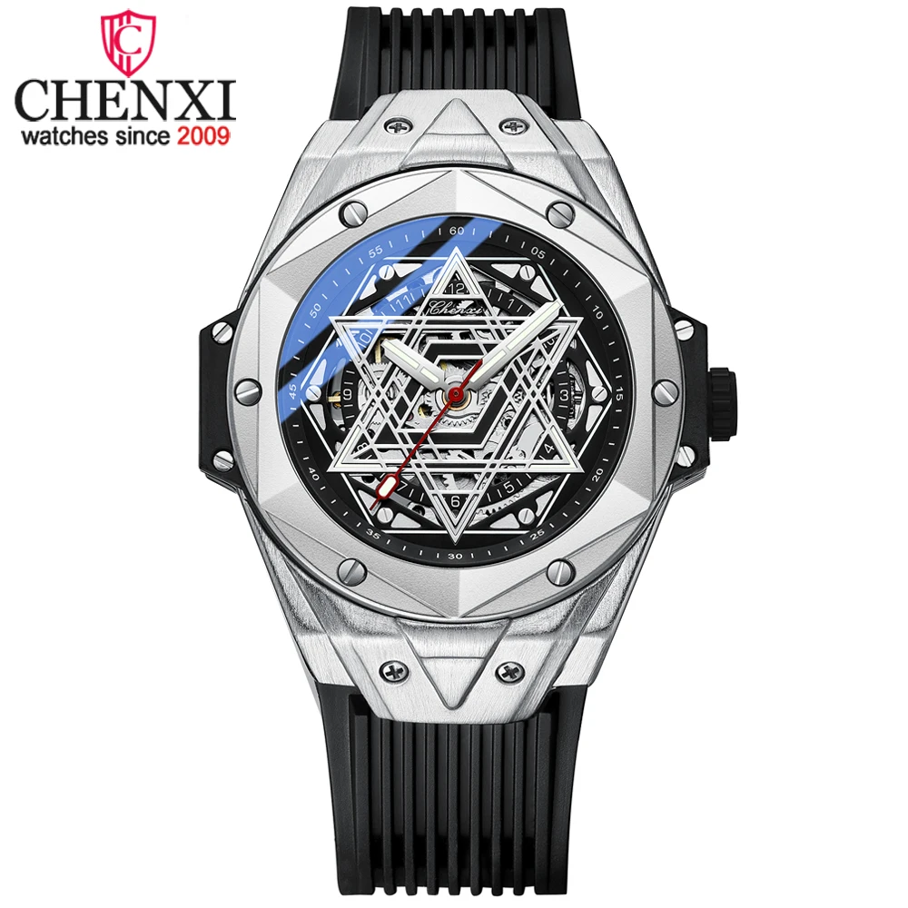 

CHENXI Mens Watches Automatic Mechanical Watch Waterproof Sport Clock Male Business Tourbillon Wristwatch Relogio Masculino