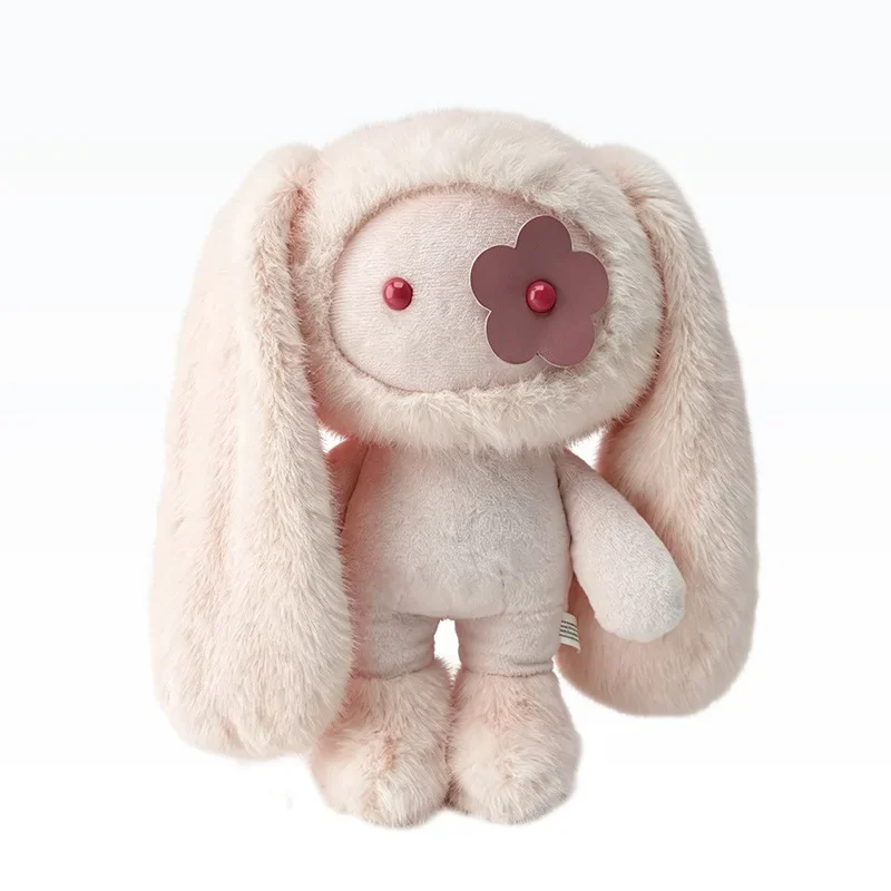 30cm Juju Rabbit Plush Keychain Flower Eye Bunny Stuffed Doll Kawaii Long Ears Animals Bag Pendant Car Keyring Toy Gift for Girl view 5