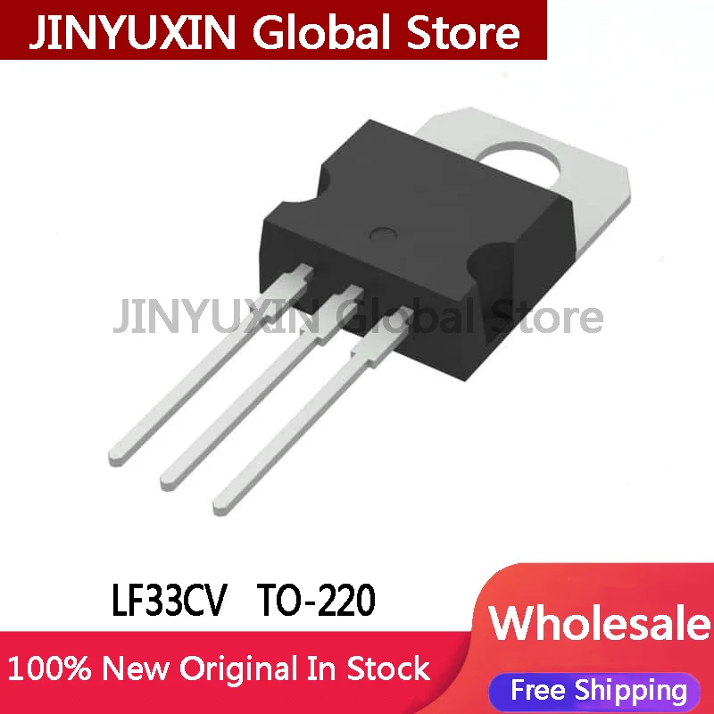 10-50PCS LF33CV TO-220 Low Dropout Voltage Regulator LF33  3.3V 500mA Positive New ICIn Stock Wholesale