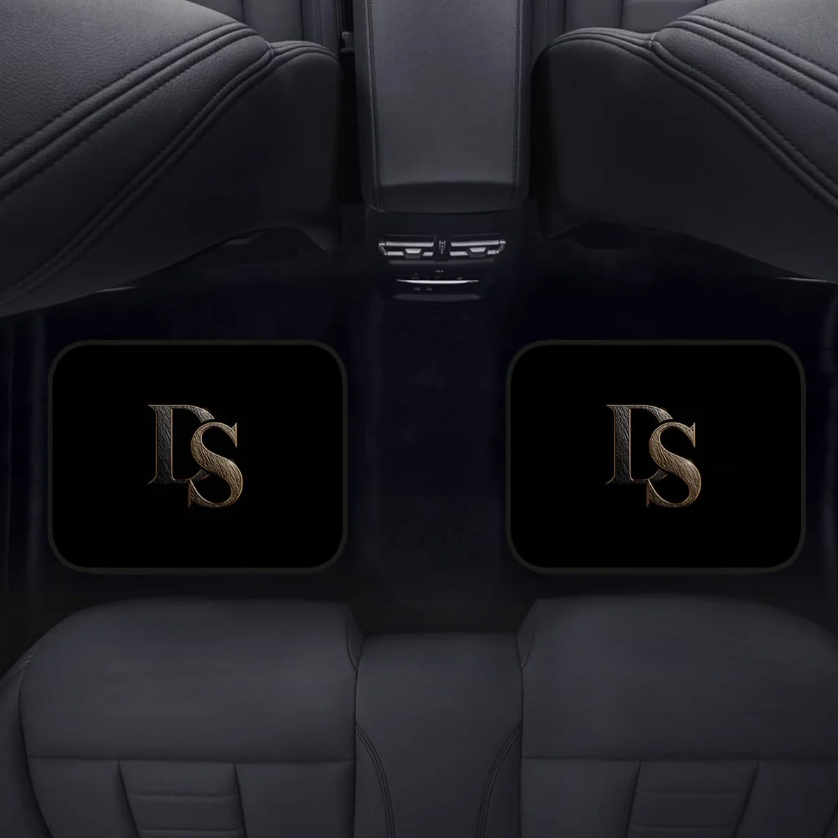 4pcs Fashion Golden RS Letter Car Floor Mats, Special For Sedans And SUVs, Premium Decoration For Car Interior
