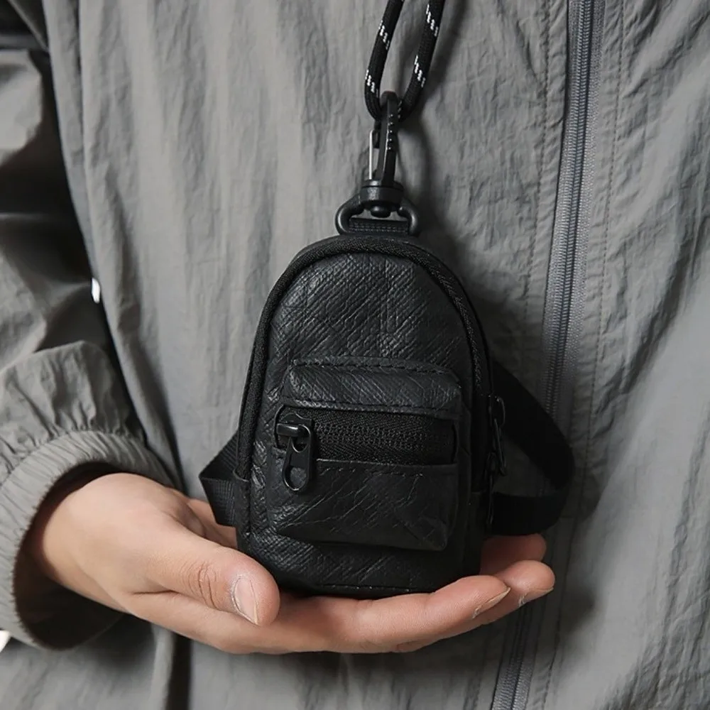 مقاوم للماء الرجال محفظة نسائية للعملات المعدنية قلادة حامل بطاقة المفاتيح الجبلية الرجال محفظة صغيرة سستة الحقيبة خفيفة الوزن حقيبة كروسبودي صغيرة #1