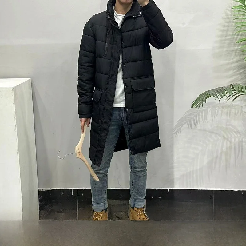 

High Street UK High Quali able Cotton Jaet for Couples Autumn Winter Spor Casual Long Coat Men's Women's Faion