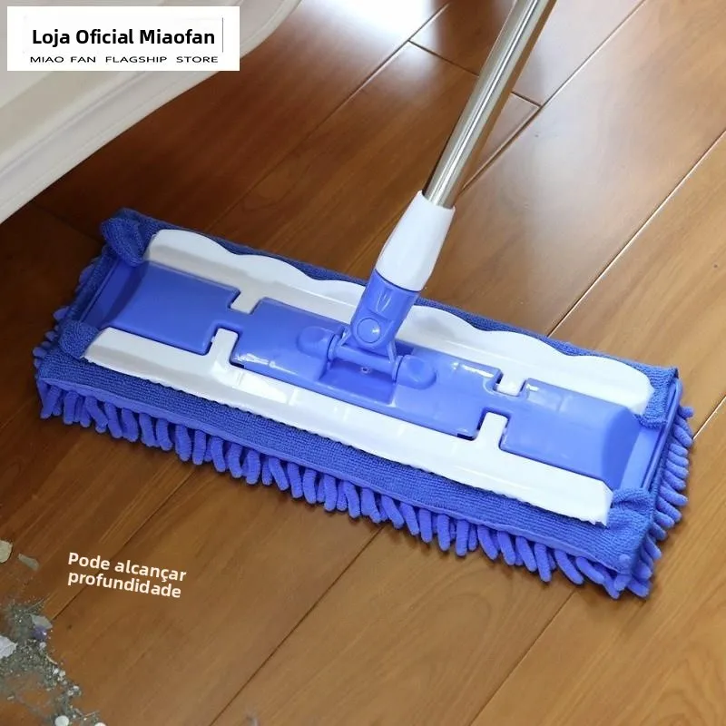 大型タイル専用、水跡なし、寝室用木製床タオルクランプ式フラットモップ、家庭用、手動式、ステンレス鋼棒