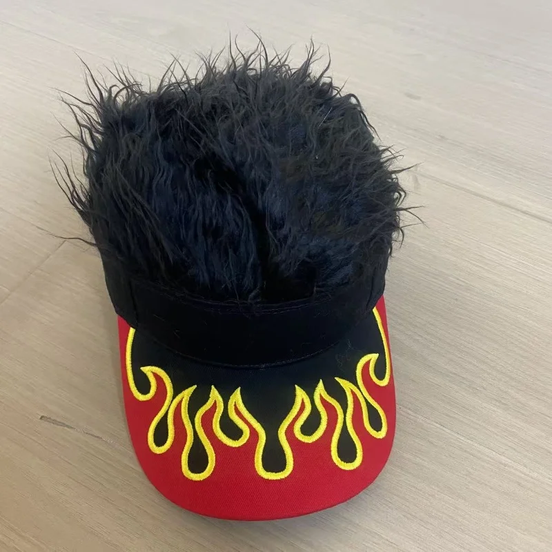 Men's Women's Autumn Winter Duckbill Hats Personalized Street Funny Embroidered Flame Baseball Caps for All Ages